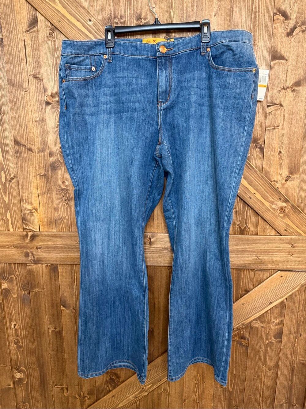 Seven7 Luxe Women's Plus Size 24 Bootcut Jeans Medium Wash Denim NWT (9560)